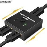 2 Port HDMI-Compatible 2.0 Switch 4K 2x1 1x2 Bi Directional Switcher 2 Input 1 Output Splitter for PS4/3 TV Box Switcher Adapter