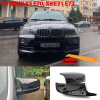 M style Overlay Rearview Side mirror cover caps shell Replacement for BMW X5 E70 X6 E71 2008-2013 accessories