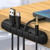 Desktop Cable Cord Wire Organizer Silicone USB Cable Winder Management Clips Self Adhesive For Mouse Keyboard Headset Line Clip