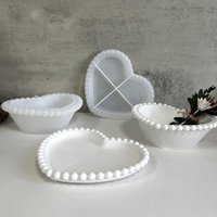 Silicone Mold for Heart-Shaped Polka Dot Plates,Heart-Shaped Candle Holders,Resin Casting Molds; Ideal for Valentine's Day Gifts