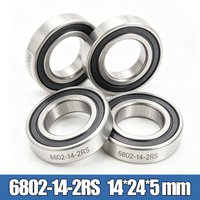 AliExpress FUSHI 4PCS 6802-14-2RS Bearing 14*24*5 mm ABEC-3 Non-standard Bicycle Hub Front Rear Hubs Wheel Ball Bearings 6802RS 2RS 6802-14