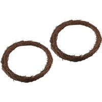 A20Q-2PCS 14 Inch Grapevine Wreaths Vine Branch Wreath Rattan Wreath Garland For DIY Christmas Craft Or Wedding Decors