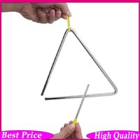 Orff Musical Triangle Set for Kids – 6/7/8 In Percussion Instrument Children's Music Enlightenment, Early Education
