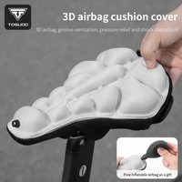TOSUOD Bicycle Seat Cover 3D Inflatable Airbag Saddle Cover Adjustable Shock Absorption Cushion MTB Road Bike Accessories