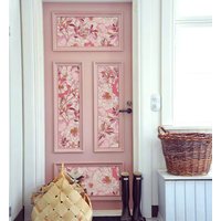 Cute Pink Flower Self Adhesive Wallpaper Waterproof Peel and Stick Vinyl Wall Decor for Girls Room Nursery Kids Bedroom