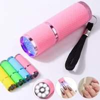 Mini Torch 9 LED Flashlight Nail Dryer UV Light Lamp for Gel Polish Manicure Art Tools Hand Held Fast Drying Machine Portable