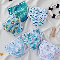 3 Teile/satz Baby Schwimmen Windeln Wiederverwendbare Waschbar & Einstellbar für Schwimmen Lektion & Baby Dusche Geschenke Stoff Windeln Pool Hose
