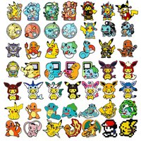 Random 4/8Pcs Pikachu Monster Enamel Pins Cute Brooches Charmander Bulbasaur Squirtle Metal Lapel Badge Collectible Pins Gift