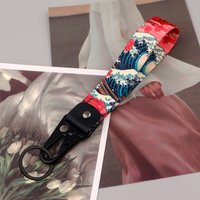 Art Waves Key Tag Eagle Buckle Keychain Key Ring Starry Sky Short Lanyard Key Strap Car Motorcycle Accessories Holidays Gifts
