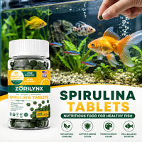1250pcs High Purity Spirulina Tablets Spiral Seaweed Enrichment Favorite Pets Food Fish Crystal Red Shrimp Fish Food Aquarium