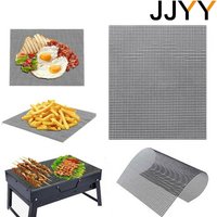 JJYY outdoor bbq grilling net grilling grid mat non-stick high temperature resistant grilling grid mat barbecue mat