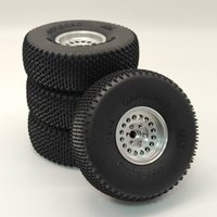 4pcs 120mm 1.9' Deep Dish Beadlock Wheel Rim Tire Set for 1/10 RC Crawler TRX4 RC4WD D90 SCX10 II MST Off-Road Vehicle Accessory