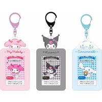 Cute Sanrio Cartoon Card Holder, Portable Photo Pendant Keychain, Lovely Card Protector Decor for Students Gift