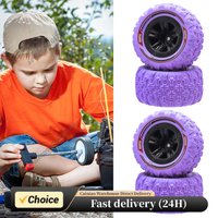 4Pcs 12mm Hex RC Wheels and Tires Swamp Claw Mud Terrain Tires Accessories RC Tires Wheels for 1/14 1/16 RC Car Crawler