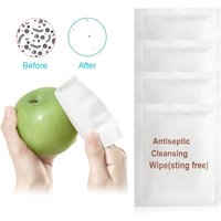 100Pcs Antiseptic Wipes Sting-Free Disposable First-Aid Non-Alcoholic Protective Cleaning Emergency Kit Travel Home Sterile