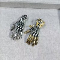 Art Fusion Mechanical Hand Pendant Necklace - Men's Keychain Fidget Desktop Ornament Accessory