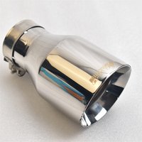 MILLTEK SPORT 304 Stainless Steel Exhaust Tip 2.5 Inch Inlet 4 Inch Outlet 6.9 Inch Long Slant Mount Tailpipe Nozzle