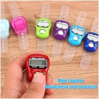 1-10PCS LED Electronic Handheld Tally Counter 0-99999 Clicker Counter Ring Finger Counter Compass Islamic Tasbih Bead 5 Digital