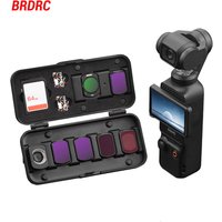 BRDRC Pocket Lens Filters Storage Box for DJI Pocket 4 3 Accessories UV/CPL/ND Wide-angle Lens SD/TF Carrying Case Hard Case
