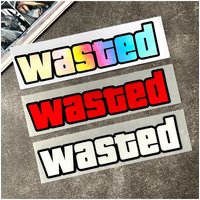 AliExpress NONE Wasted Letter Vinyl Sticker, Waterproof Funny Decal for Car Window Bumper Motorcycle Fairing Helmet Fuel Tank Scooter Bike Mod