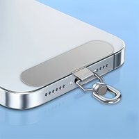 Upgraded 360° Rotating Stainless Steel Mobile Phone Lanyard Connector/Ultra-Thin Metal Clip/Non-Damaging Safety Wristband