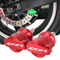 For KAWASAKI ZX-6R ZX6R 2013-2016 Motorcycle CNC M8 Swingarm Sliders Spools Paddock Stand Bobbins