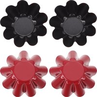 4Pcs Egg Tart Molds Flower Shaped Carbon Steel Egg Tart Mold Non Stick Reusable Baking Pan Cake Mould For Kitchen Bakery