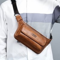 JEEP Brand Casual Functional Money Phone Belt Bag Chest Pouch Waist Bags Unisex Pack Sling Bag Leather Hip Bag