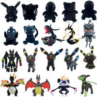 Black Pokemon Stuffed Toys Pikachu Umbreon Psyduck Snorlax Mew Rayquaza Charizard Greninja Darkrai Rillaboom Plush Soft Toy