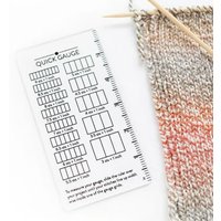 Quick Gauge Ruler For Knitting Crochet Needle Measurement Tool With Dual Scale Metric And Acrylic Material