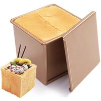 6/10CM Rectangular Baked Toast Box Mold Non-stick Baking Loaf Pan Aluminum Alloy Toast Mold With Cover Oven Cakes Bakeware Box