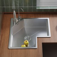 Kitchen Corner Special-shaped Sink, L-shaped Corner Sink, Large Single Tank Dishwashing Basins