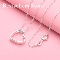 925 sterling silver 16-30 inch exquisite heart-shaped pendant necklace for women's fashion wedding jewelry accessories