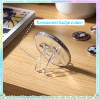 Magnetic Invisible Transparent Can Badge Display Stand Acrylic Base Badge Holder Anime Goods Storage Desktop Display