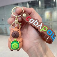 2026Capybara Rodent Capybara Pvc Pendant PVC Simulation Capybara Capybara Pvc Keychain Cute with Turtle Capibara Anime K..eyring