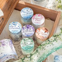 1 Roll Floral Tassel Theme Washi Tape for DIY Journal, Photo Frame Collage, Scrapbook Material, Phone Case Decoration