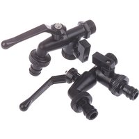 1Pc Black Faucet Outdoor Garden Anti-Freeze Bibcocks With Dual Outlet For Washing Machine 1/2 Inch Outdoor Hose Faucet Garden