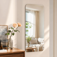 Creative DIY Wall Stickers Mirror Shatterproof Cuttable Self-Adhesive Mirror Acrylic Decoration Wall Stickers Shower Area