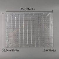 Yantjouet 5mm Hama Beads Pegboard Children's Toy 69x49dot Puzzle Transparent Board Tool DIY Figure Material Board Iron Beads