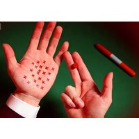 Palm Magic Double Cross Trick 4.0 By Magic Smith Gimmicks Ink Transfer Magic Tricks Props Magician Street Magia Illusions