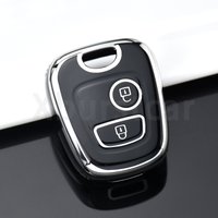 2 Buttons TPU Car Key Cover Case Shell Fob Holder for Citroen C1 C2 C3 C4 XSARA for Toyota AYGO for Peugeot 106 107 206 207 307