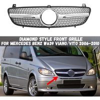 Front Bumper Grille Hood Grille For Mercedes Benz W639 Viano/Vito 2006 2007 2008 2009 2010 Diamond Style Grille