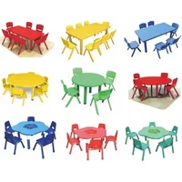 Good quality pre school kids table and chairs set kindergarten daycare furniture