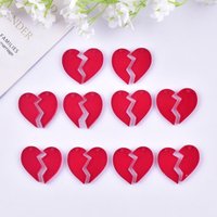 20pcs Valentine's Day Creative Two Petals of Peach Heart Acrylic Charms Pendant for Women DIY Jewelry Making