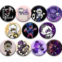 Game Murder Drones Badge Round Creative Cartoon Brooches Snap in Design Anime Pins for Backpack Jewelry Accessorie Handmade Gift