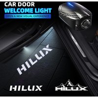 2pcs USB Rechargeable Hilux Mountain SUV Car Door HD LED Lamps Projector Courtesy Welcome Lights For Revo Vigo Pickup