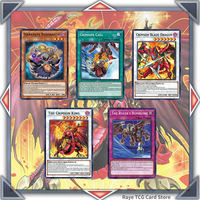 75PCS Red Dragon Archfiend Crimson Blade Dragon The Crimson King Yugioh Game Deck Easy Play Not Original Master Duel DIY Deck