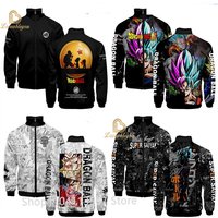 Dragon Ball Son Goku Men Jacket Cosplay 3d Stand Collar Hoodie Spring Autumn Long Sleeve Zipper Jackets Hip Hop Sweatshirts