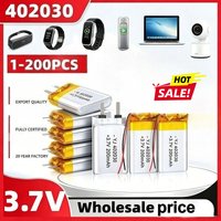 3.7V 200mAh 402030 Lipo Battery Ultra Thin Lithium Polymer Cell for Smart Band Voice Recorder Mini Camera GPS Tracker