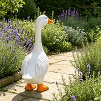1 PCS Courtyard Decoration Goose Ornament Outdoor Resin Goose Statue Lawn Garden Farmhouse Style Garden Decoration